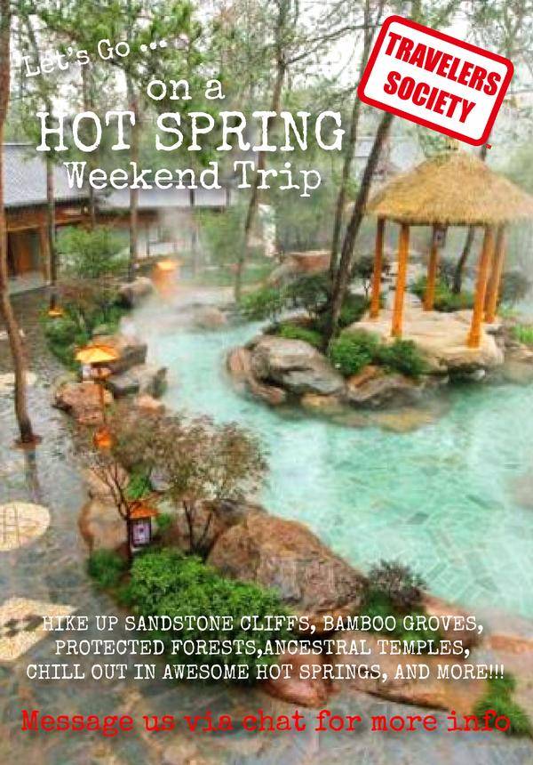 Travelers Society: Let' go...on a hot spring weekend trip!!(January 5-6)
