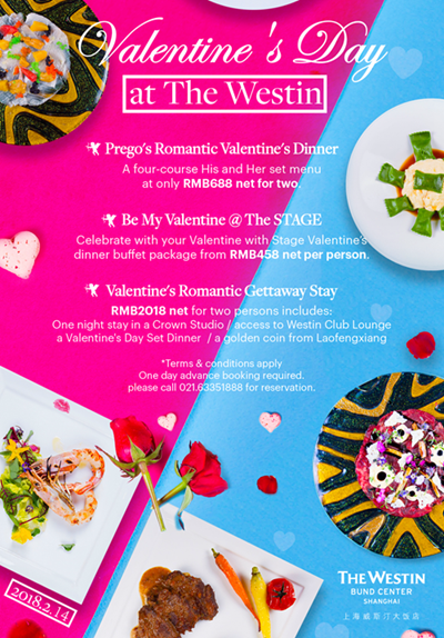 Valentine's Day at The Westin Bund Center Shanghai