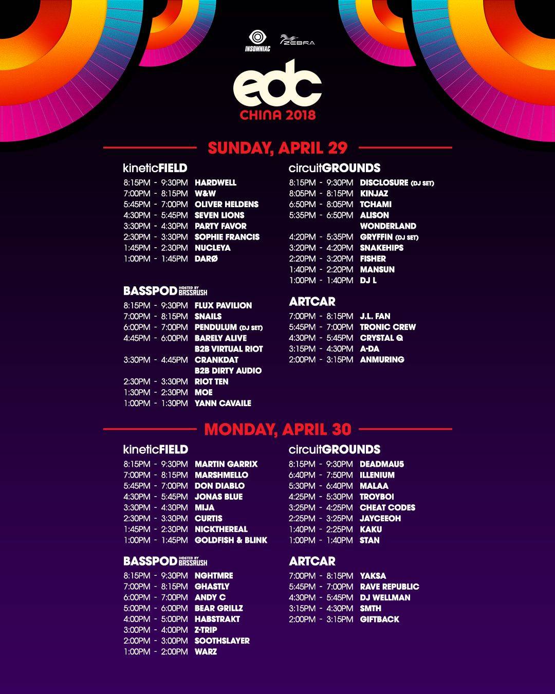 Buy EDC CHINA 2018 Music Tickets in Shanghai