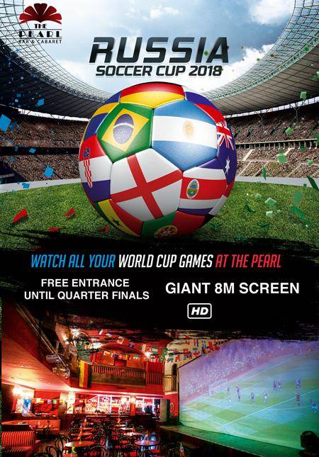 Watch All Your World Cup Games @ The Pearl