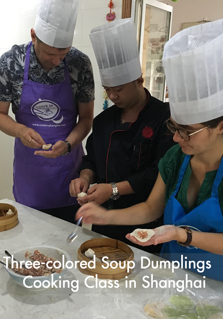 Three-colored Soup Dumplings Cooking Class in Shanghai