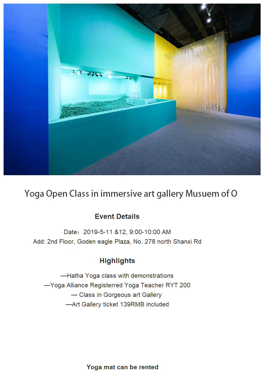 Yoga Open Class in Immersive Art Gallery Musuem of O