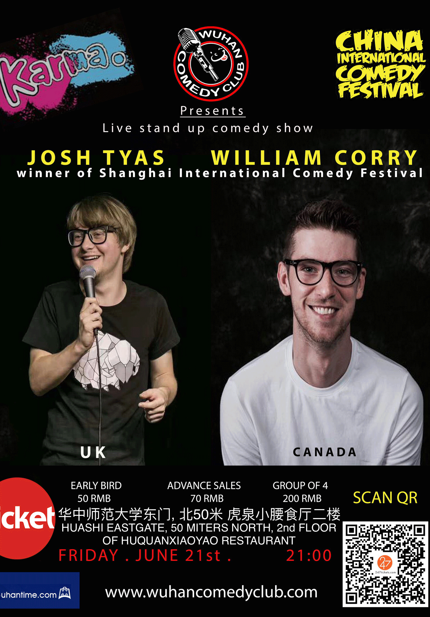 Josh Tyas and William Corry Stand Up Comedy Show - Wuhan