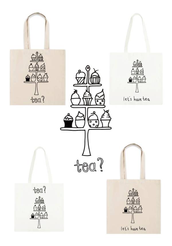 Inspired: Afternoon Tea Tote Bags