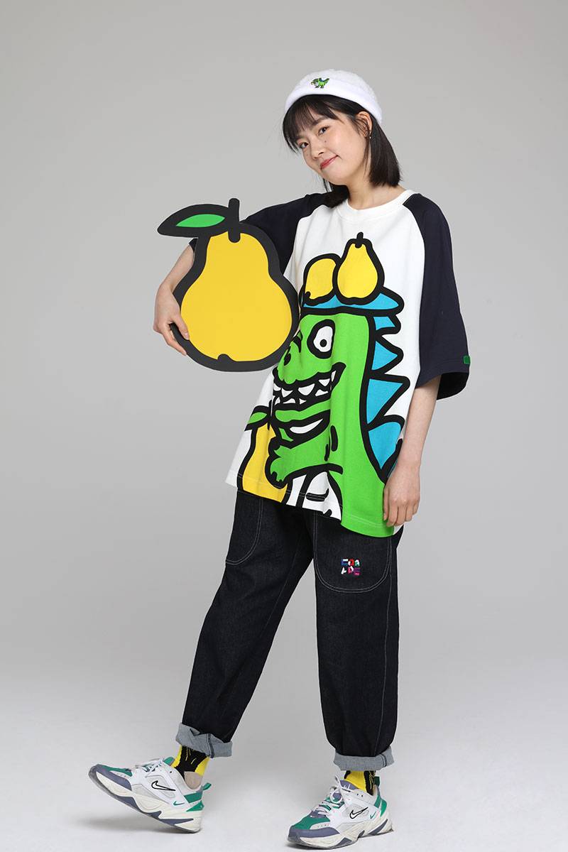 「corade宝葫芦」恐龙让梨系列宽版t恤