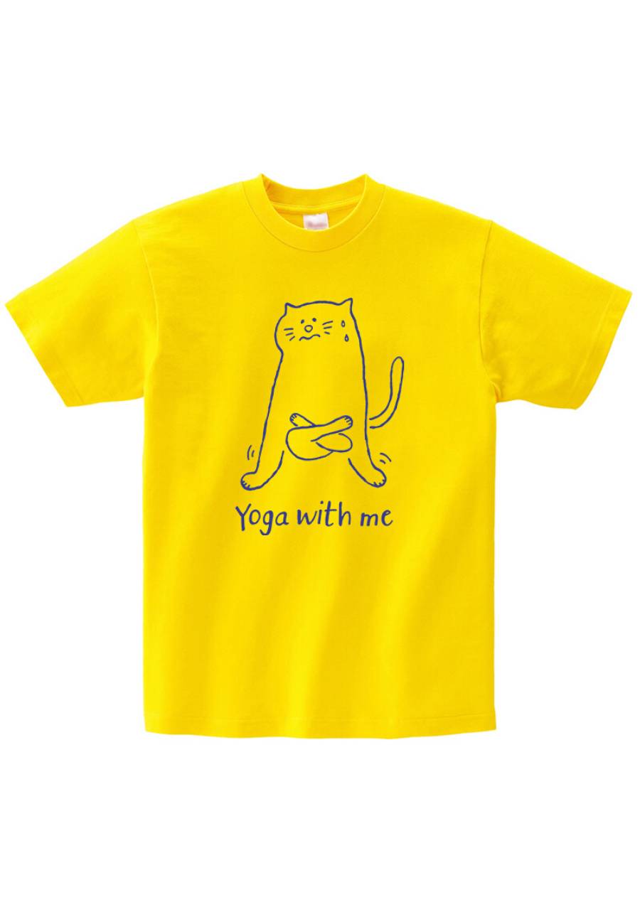 Funny Cat Yoga with me T-shirt