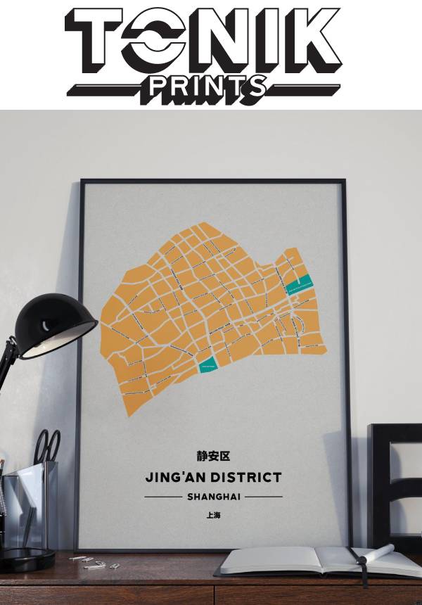 Tonik Prints: Jing'an Map 