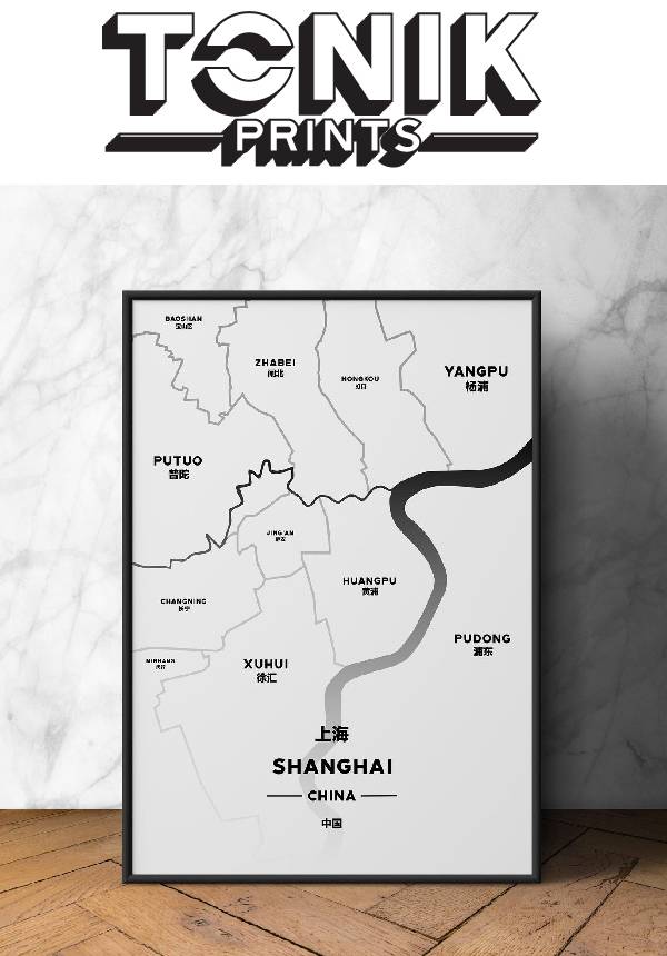 Tonik Prints: Shanghai Map