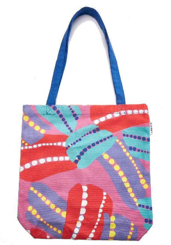 Cukimber: Pink Anemone Canvas Tote