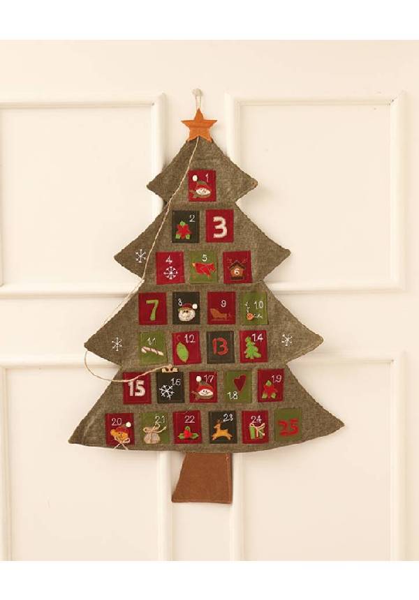 Hanging Christmas Tree Advent Calendar