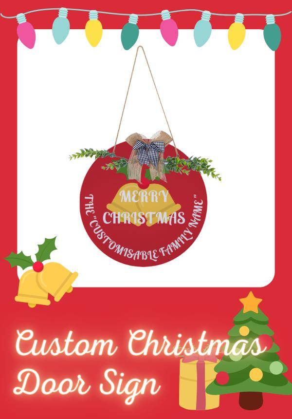 Customisable Door Sign Christmas Ornament