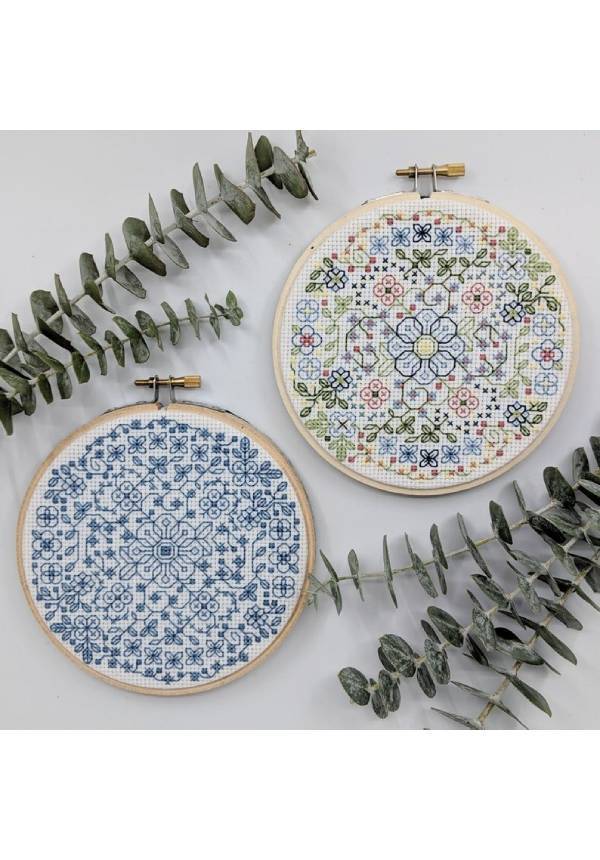 Floral Backstitch Embroidery
